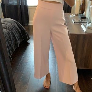 Flared soft pink pants Zara